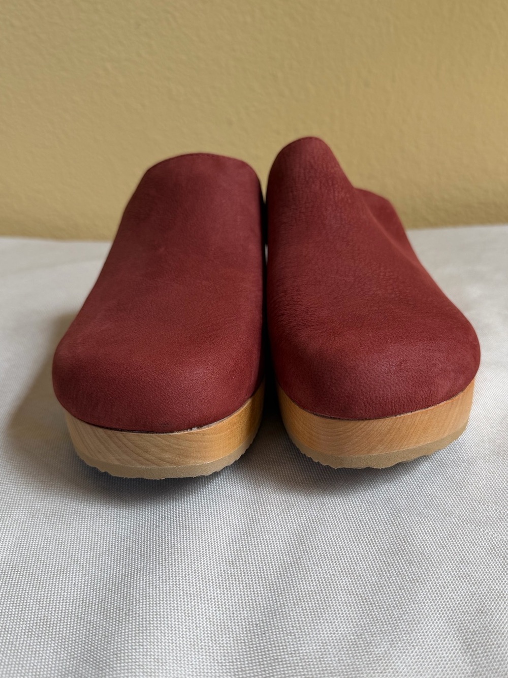Eileen Fisher Red Cedar Oiled Nubuck Wedge Clogs 10M NWOB - Picture 6 of 11